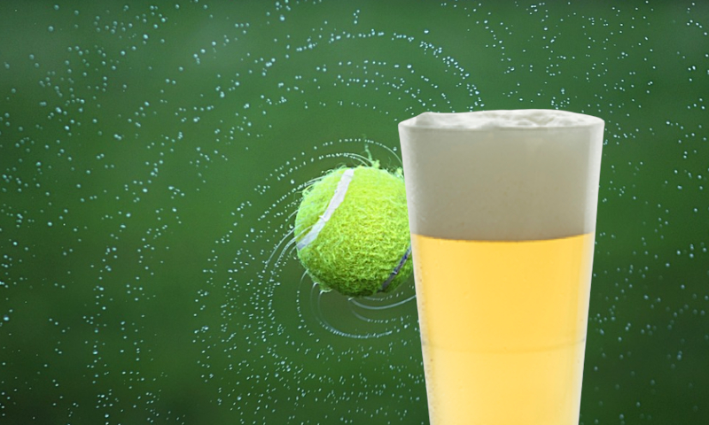 Tennis en bier